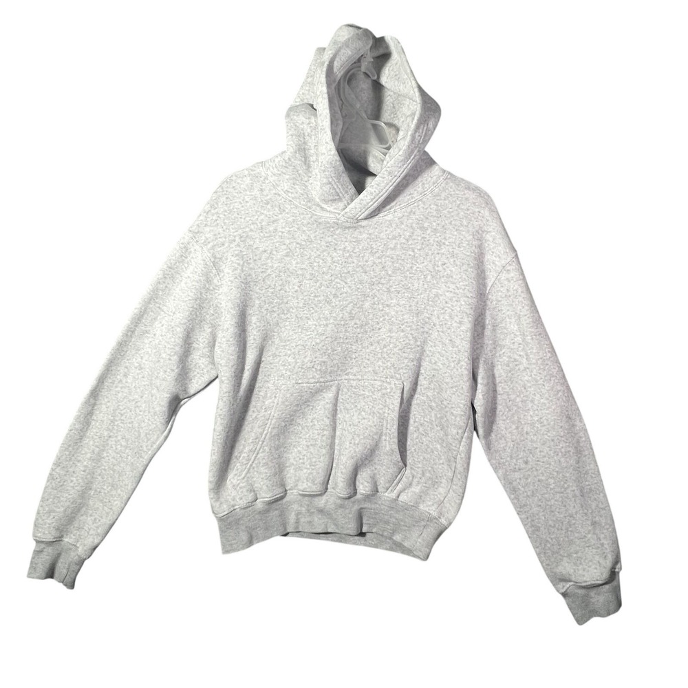 J.o&co Men's Medium Gray Heather Pullover Hoodie Sweatshirt Fleece Kangaroo‎